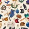 Americas Pastime Tossed Baseball Motifs on Cream by Quilting Treasures